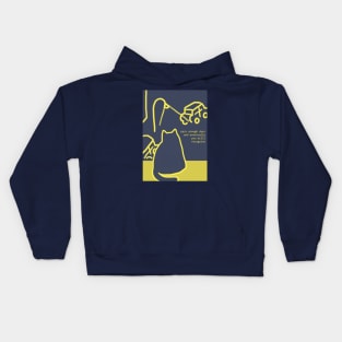 cat contemplating Kids Hoodie